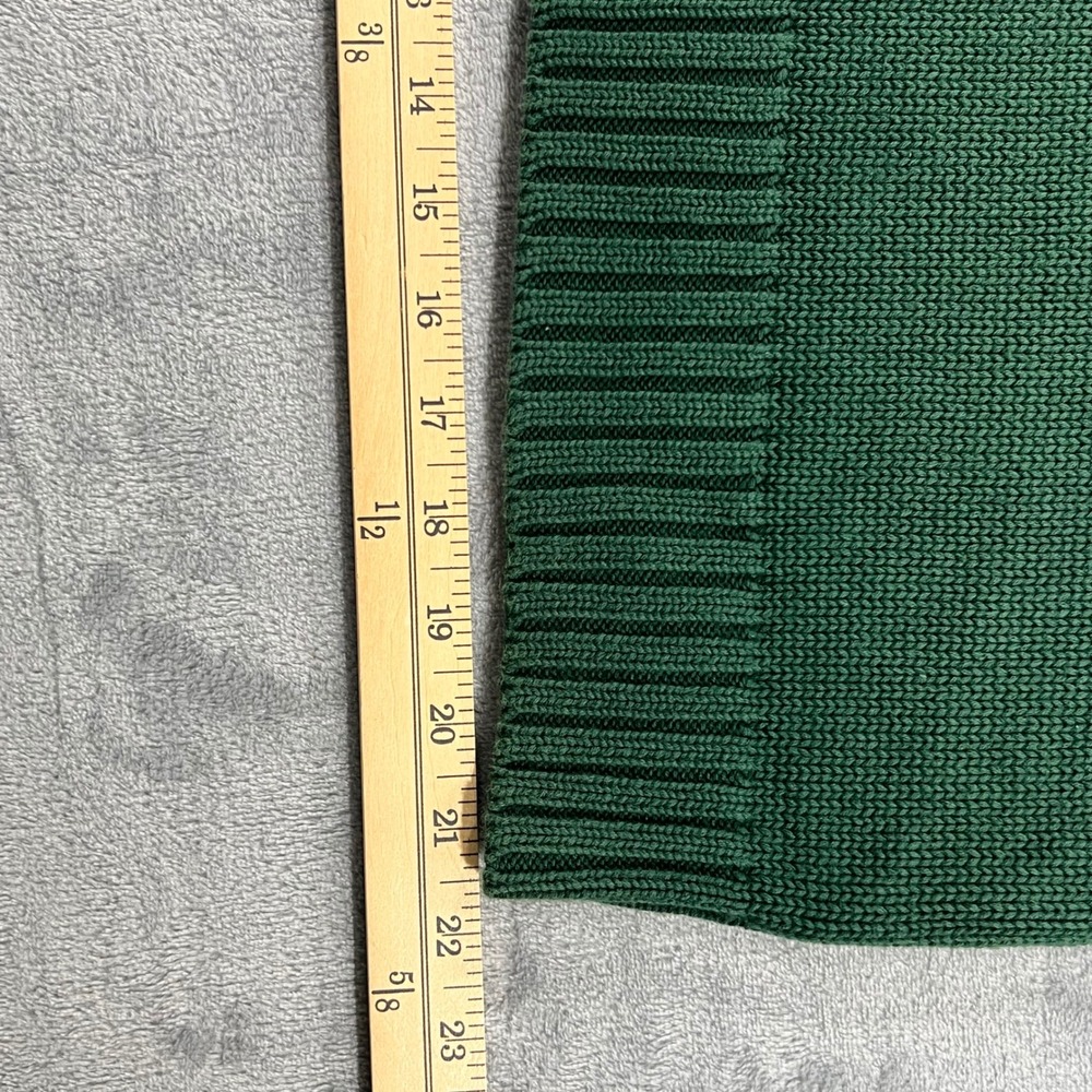 Polo Jeans Co Ralph Lauren Mens Large Green Cotton V-Neck Knit Sweater Vest L - Picture 4 of 9